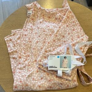 Room Essentials Pink and White Polka Dot Bath Robe NWT L/XL